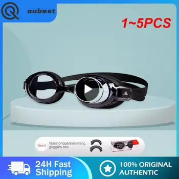 1 ~ 5 шт. До -9,0 Близорукость Очки для плавания по рецепту Водонепроницаемые очки для плавания с защитой от запотевания Силиконовые диоптрийные очки для дайвинга Взрослые
