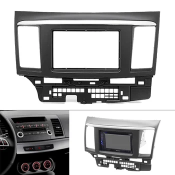 Авто стерео радио Двойная 2 Din приборная панель панель переходная панель комплект отделка для Mitsubishi Lancer 2007-2013 Седан /2009 2010 2011 2012 Hatch