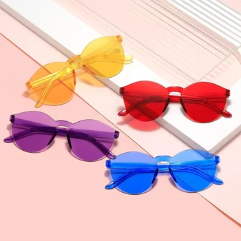 Безоправные очки для мотоциклов Прозрачные солнцезащитные очки в стиле ретро с защитой от ультрафиолета
