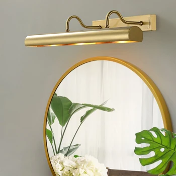 Высококачественная медная зеркальная лампа для ванной комнаты L64 см Украшение гостиной Бра для спальни