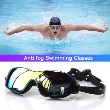 Гальванические очки для плавания Водонепроницаемые очки для плавания HD с защитой от запотевания для взрослых