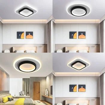 Квадратный/круглый потолочный светильник Современные светодиодные потолочные светильники для фойе, спальни, кабинета, коридора, внутреннего освещения