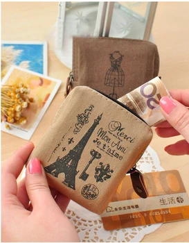 Милый маленький свежий детский женский кошелек для монет, сумка-брелок в стиле ретро, мини-детская сумка на молнии, ностальгическая детская сумка для монет с ностальгическими воспоминаниями