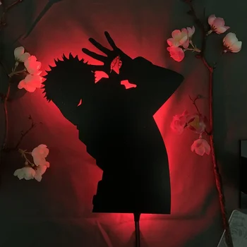 Настенный декор Аниме Силуэт Лампа Jujutsu Kaisen Yuji Itadori для украшения дома Ночник Спальня Jujutsu Kaisen Настенный светильник