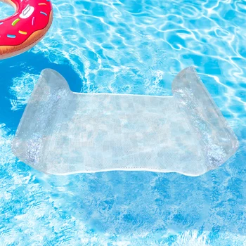  ПВХ Вода Hammcok Шезлонг Складной надувной плавающий плавательный матрас с пайетками Взрослый бассейн Вечеринка игрушка