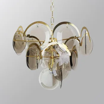 Постмодернистская стеклянная светодиодная люстра люстры люстры дизайн домашний деко внутренний освещение подвесной светильник спальня подвесной светильник