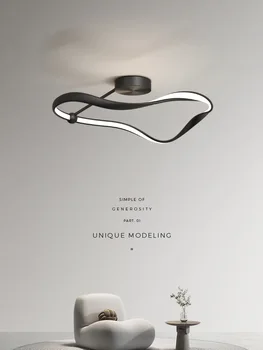 Потолочный светильник для спальни светодиодный современный минималистичный светильник для главной спальни скандинавский дизайнер лампа для книжной комнаты