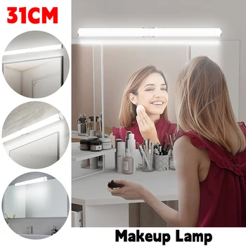  Светодиодная лампа для макияжа Лампа Туалетный столик 5 В USB 31 см Защита глаз Перезаряжаемый портативный висячий магнитный фонарь Сенсорный переключатель Свет