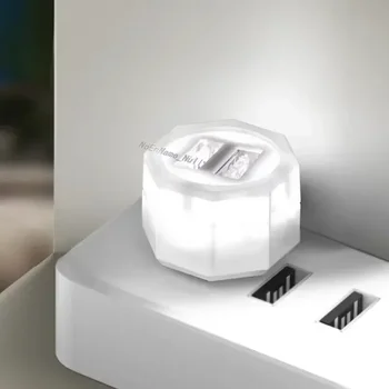  светодиодный USB-штекер Ночник Портативный дисковый фонарь 5 В Лампы для чтения Мини-книжные светильники Power Bank с питанием от наружного кемпинга Лампа