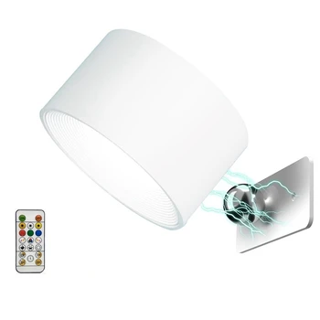  светодиодный настенный бра, настенная RGB-лампа USB перезаряжаемый магнитный шар с вращением на 360 °, беспроводной настенный светильник для прикроватной кровати CNIM Hot