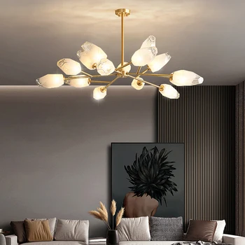 Современная светодиодная люстра в скандинавском стиле для гостиной, спальни, столовой, кухни, потолка, подвесной светильник, облачное стекло G9, подвесной светильник