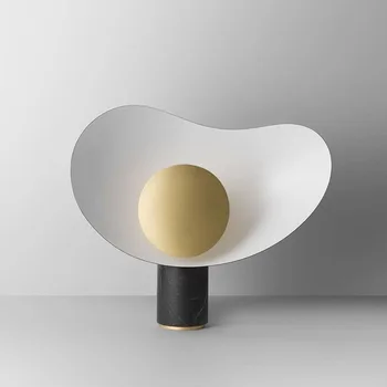 Современная светодиодная настольная лампа из мрамора с карманом для яиц Северная прикроватная лампа Потолочная лампа для гостиной Столовая Лампа для украшения дома