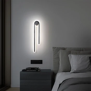современный настенный светильник Минималистичное светодиодное освещение для прикроватной спальни, гостиной, лестницы, балкона, гостиницы, коридора, кухни, внутреннего домашнего декора