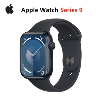 100% оригинал 2023 г. НОВЫЙ Apple Watch Series 9 45 мм GPS Apple Watch S9 Алюминиевый чехол со спортивным ремешком для смарт-часов iOS