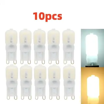 10X Замена теплой холодной белой прожектора Лампочка Галогенные лампы Лампы с регулируемой яркостью Галогенная лампа для G9 LED 3 Вт 5 Вт