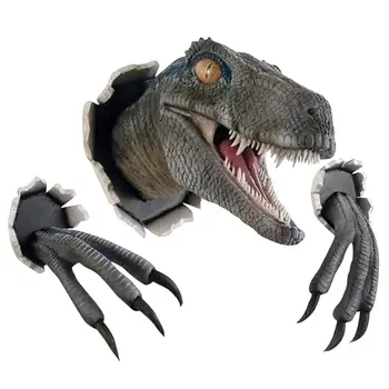 3D Динозавр Настенное Украшение Динозавр Настенный Висячий Динозавр Голова Стена Висящий Большой Тираннозавр Настенная Статуя