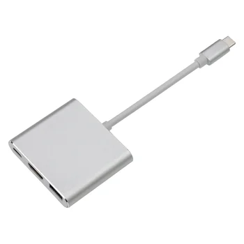 50 шт. USBC на HDMI совместимый / USB3.0 / Type C Converter Адаптер Type-C Концентратор для Macbook Air Pro Samsung Huawei Mate 20