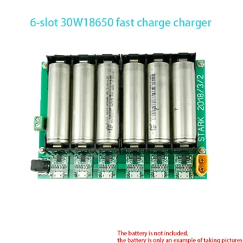 6 слот 10-слот 18650 30 Вт / 50 Вт Перезаряжаемый литиевый аккумулятор Зарядное устройство Модуль быстрой зарядки YP4056 USB Мультиинтерфейсный вход