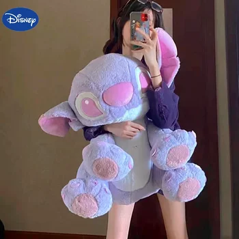 60 см Disney Purple Lilo & Stitch Мультяшные плюшевые куклы Аниме Kawaii Macaron Purple Stitch Плюшевая игрушка Девочка Подарок на день рождения