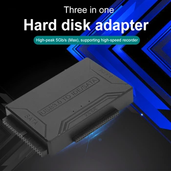 ALXUM Адаптер SATA на USB IDE USB 3.0 SATA 2,5 / 3,5 / 5,25 дюйма HDD SSD Жесткий диск Преобразователь данных Кабель адаптера SATA