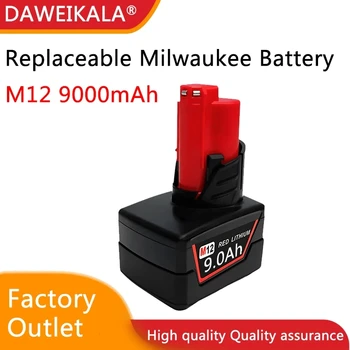 Batería recargable de 12V para Milwaukee M12 XC, herramientas inalámbricas, 48-11-2402, 48-11-2411, 48-11-2401, MIL-12A-LI