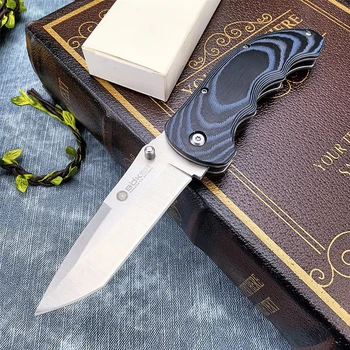Boker Открытый складной нож 7Cr13Mov Лезвие Micarta Ручка Кемпинг Охота Выживание Защита Карманный ручной нож для инструментов