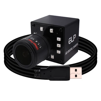 ELP 1080P 60 кадров в секунду Мини-USB-камера 720P 120 кадров в секунду 360P 260 кадров в секунду OV4689 Веб-камера ночного видения с объективом Varifocal 2,8-12 мм