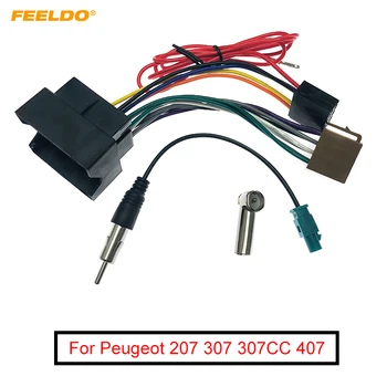 FEELDO 1PC Автомобильная стерео аудио ISO Кабель жгута проводов для Peugeot 207 307 307CC 407 для Citroen C2 C5 Радиоантенна Провод Adapte