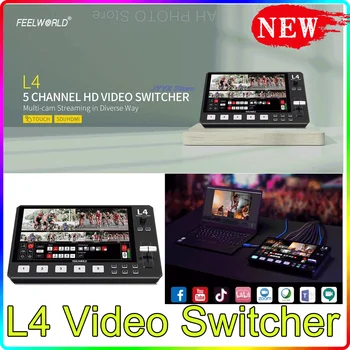 FEELWORLD L4 Видеомикшер для потокового вещания Оборудование для микшера карт Оборудование Фотостудия Камера HDMI-совместимость