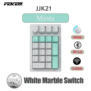 FEKER JJK21 Механическая цифровая клавиатура Pad 3-mode USB-C / BT / 2.4G RGB Финансовый учет Кассовый аппарат Офисная клавиатура Подарок