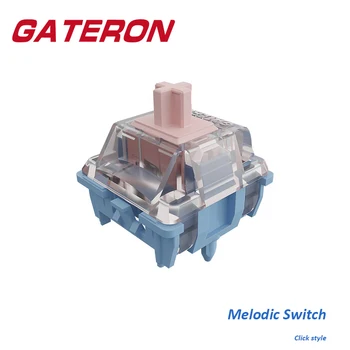 GATERON Melodic Switch 5-Pin Click Dual-rail Предварительно смазанный 60 г SMD RGB DIY Cusotmized Hotswap 35 шт. в упаковке для механической клавиатуры