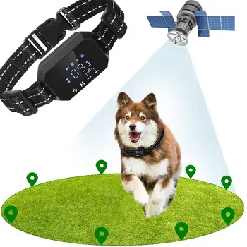 GPS Беспроводной забор для собак Интеллектуальное устройство для дрессировки собак Водонепроницаемый стопор для коры Ошейник с электрическим шоком Товары для домашних животных