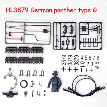 Henglong 3879 Немецкая пантера тип G 1/16 RC Запасные части танка: самосборная наклейка веревка Инструмент для украшения домкрата