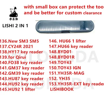 LISHI 2 В 1 инструмент SM3 SM5 для Qirui HY17 / FO38 / GM37 / GM39 / HU87 / HU92 / HU66 СЧИТЫВАТЕЛЬ BYD01 BYD01R TOY43 IGN YH35R-MAG YH35R-EXT