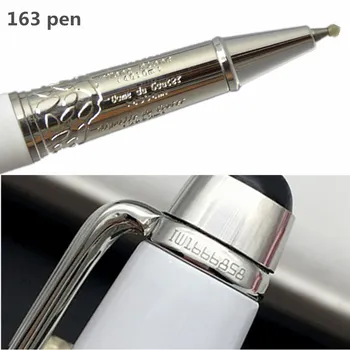 Luxury Monte 163 MB Белая керамическая металлическая шариковая ручка с серийным номером Высококачественные канцелярские офисные подарочные ручки