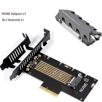 M2 NVME SSD для адаптера PCIe 4.0 Адаптер M-Key M.2 PCIeX4 64 Гбит/с для настольного ПК PCI-E GEN4 Full Speed с алюминиевым радиатором