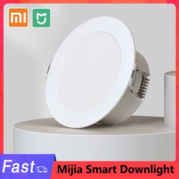 Mijia Smart Downlight Работа с приложением Mi home Умный пульт дистанционного управления Белый и теплый свет Встроенная потолочная светодиодная лампа