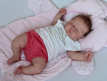 NPK 20-дюймовая кукла для новорожденных с мягким телом Peaches с 3D-кожей Многослойная живопись с видимыми венами Soft Touch Reborn Doll