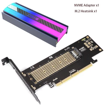 PCIE - M.2 Адаптер NVMe SSD M2 PCIE X4 PCI-E PCI Express M Key Raiser для твердотельного накопителя 2230 2242 2260 2280 22110 с алюминиевым радиатором