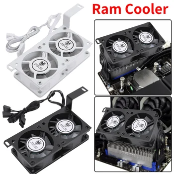 RAM Модуль памяти Радиатор модуля памяти для DDR 2 / 3 / 4 / 5 Ram Cooler 5 В 60 мм ARGB Sync 4Pin PWM Двойной вентилятор охлаждения с аксессуарами для стоечных компьютеров