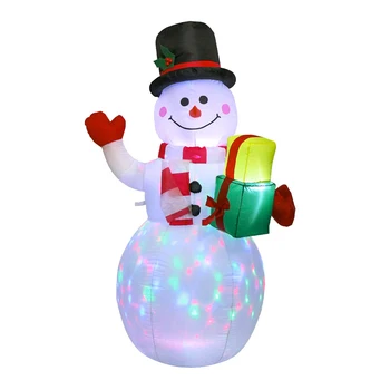 Rotate LED Светящийся Надувной Снеговик Воздушный Насос Рождественский Праздник Вечеринка Украшение