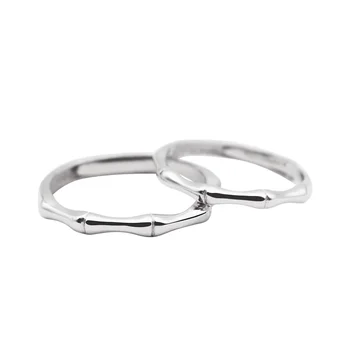 s925 стерлинговое серебро литературный старинный стиль бамбук пара обручальные кольца бамбук Парные кольца для мужчин и женщин