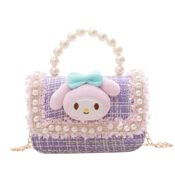 Sanrio hello kitty детская сумка-мессенджер девочка мода сумка-мессенджер через плечо девочка милый мультфильм мелодия сумочка кошелек для монет
