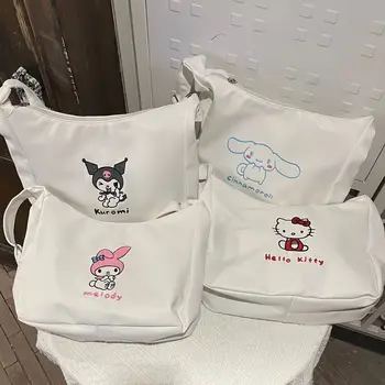 Sanrio hello kitty Сумка через плечо Японская сумка через плечо Y2K Cinnamon Симпатичная сумка-мессенджер большой емкости kuromi Сумка для хранения