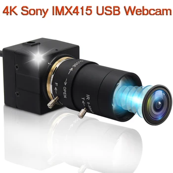 USB веб-камера 4K CMOS IMX415 MJPEG 30fps Mini USB Видеокамера с объективом 5-50 мм для промышленного машинного зрения/Youtube/Skype Live