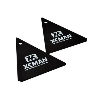 XCMAN Альпийские лыжи Треугольный скребок для вощения 4 мм толщиной 4 мм - темно-коричневый - угловая выемка для очистки кромок-2 шт.