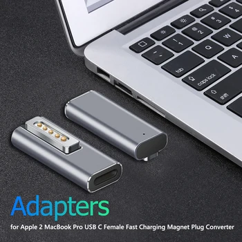 Адаптер USB C PD Разъем типа C Разъем адаптера питания типа C Магнитные данные для Apple MacBook Air/Pro