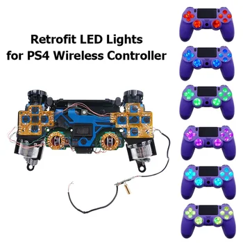 беспроводной контроллер Многоцветная световая доска Ремонтные детали Игровая ручка Модификация Светодиодная световая плата для контроллера PS4