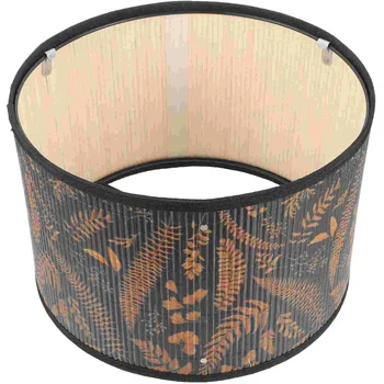 Винтажный бамбуковый барабанный абажур для люстр, напольных и настольных ламп (стиль A)