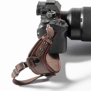 Водонепроницаемый ремешок на запястье Micro SLR Ремешок для захвата камеры Кожаный ремешок для беззеркальной камеры из микрофибры для Sony A7R3 для Nikon D800